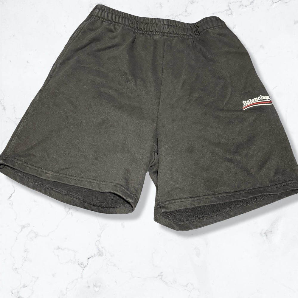 Balenciaga Men's Dark Gray Athletic Shorts